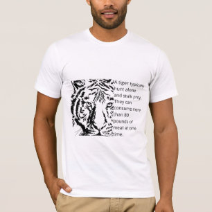 Camiseta Tigre preto moderno com texto branco