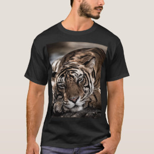 Camiseta Tigre Ranthambore: arte fina de close-up.