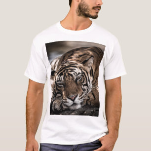 Camiseta Tigre Ranthambore: arte fina de close-up.