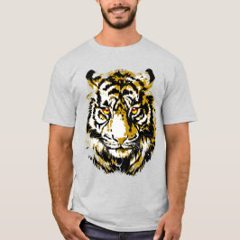 Camiseta Tigre Realista - Desenho da Cabeça do Tigre Legal