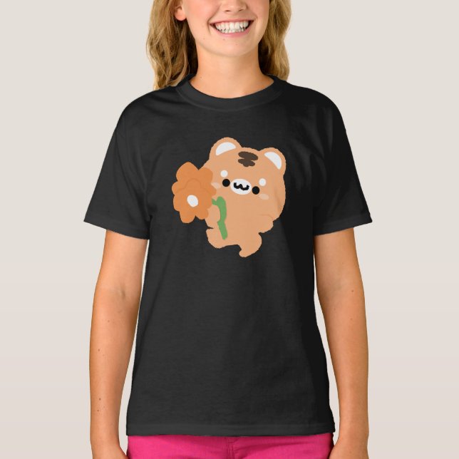 Camiseta Tigre Romântico Bonito (Frente)