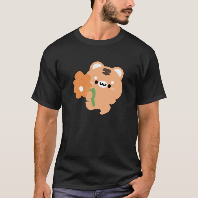 Camiseta Tigre Romântico Bonito (Frente)