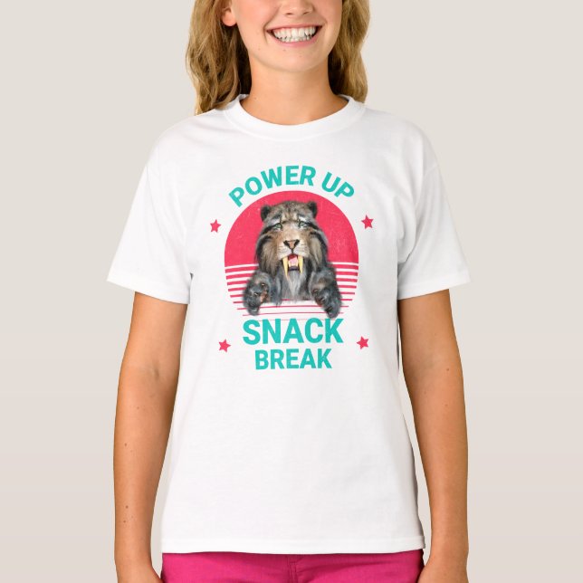 Camiseta Tigre Sabertooth de Quebra de Invasor de Energia (Frente)