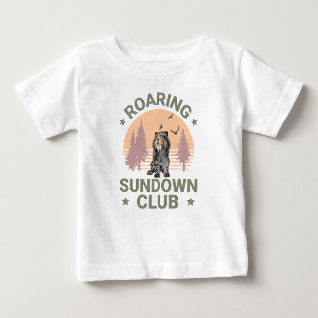 Camiseta Tigre Sabretooth Clube Floresta Sunset Retro (Frente)