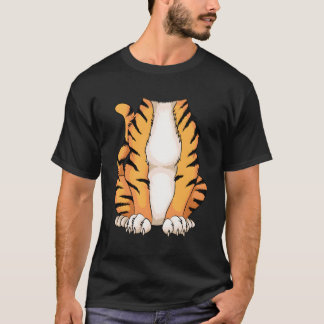 Camiseta Tigre sem cabeça bonito Costume Halloween Engraçad