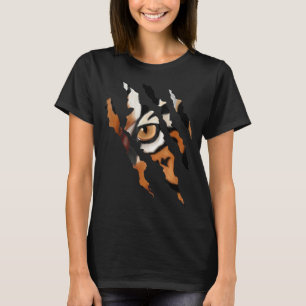 Camiseta Tigre sem caroço, velas, silhueta, fácil Tigre