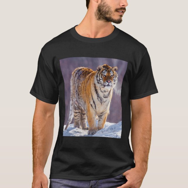 Camiseta Tigre siberiano na neve, China (Frente)