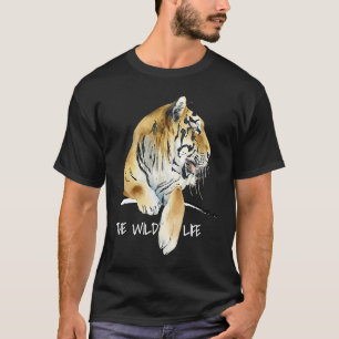 Camiseta Tigre Siberiano O Animal Selvagem Da Vida Selvagem