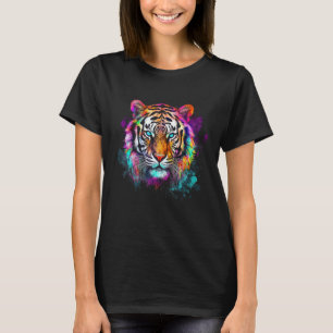 Camiseta Tigre Trabalho de arte de Olhos Azuis de Tigre Tig