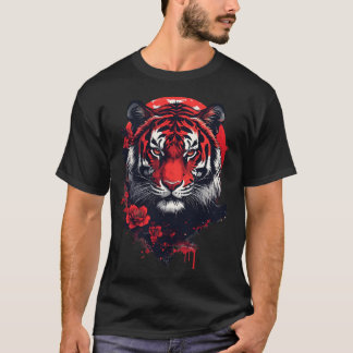 Camiseta Tigre Vermelho Japonês – Espírito Feroz