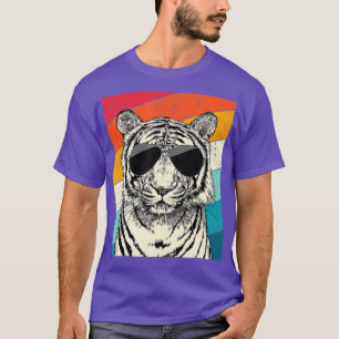 Camiseta Tigre-Vintage com óculos solares
