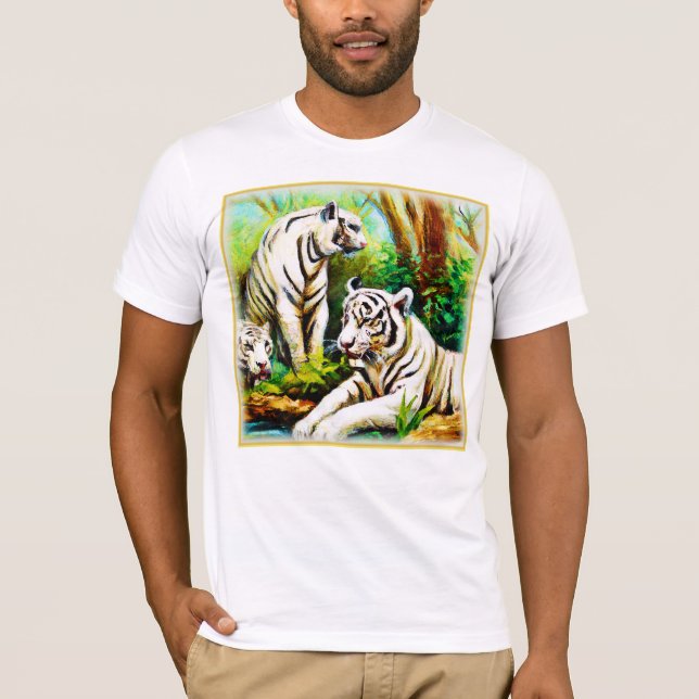 Camiseta Tigres Brancos Na Selva. Comprar Agora (Frente)