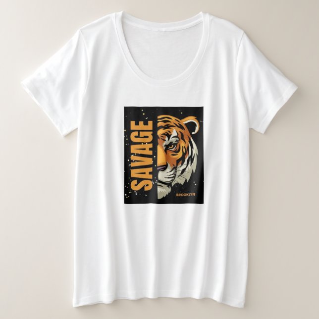 Camiseta TIGRES DE SALVAGUARDA .T-Shirt para a Bola de Pé e (Frente do Design)