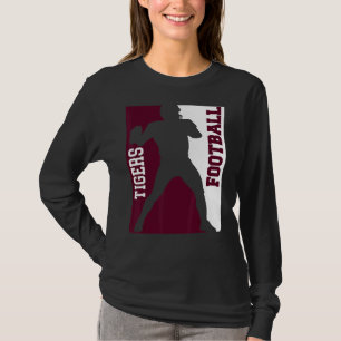 Camiseta Tigres Futebol Silhouette Tackle Maroon White Lov