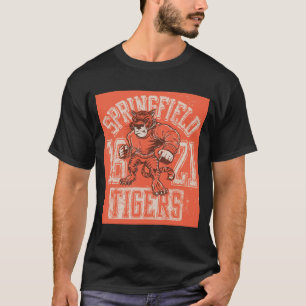 Camiseta Tigres Pretos De Springfield Vintage Mascot Shirt
