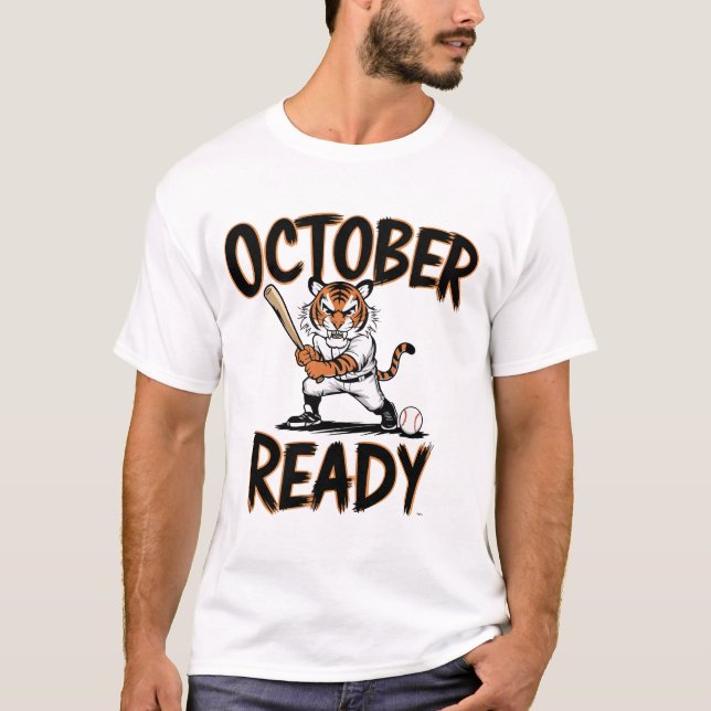 Camiseta Tigres prontos para outubro (Frente)