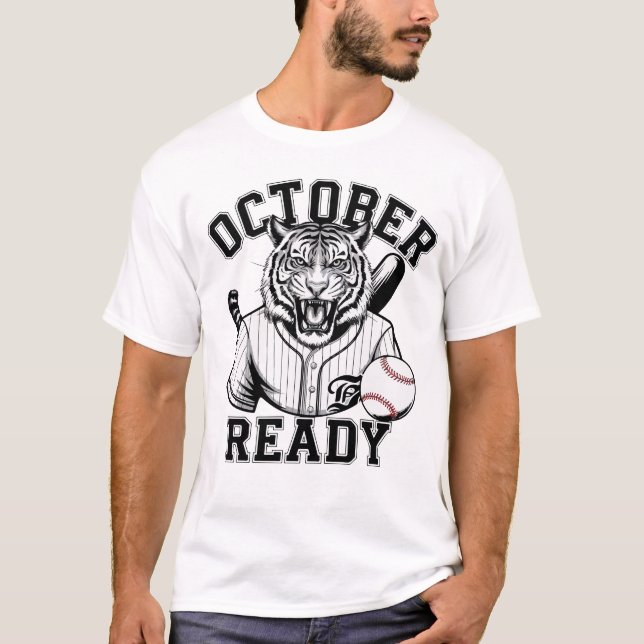 Camiseta Tigres prontos para outubro (Frente)
