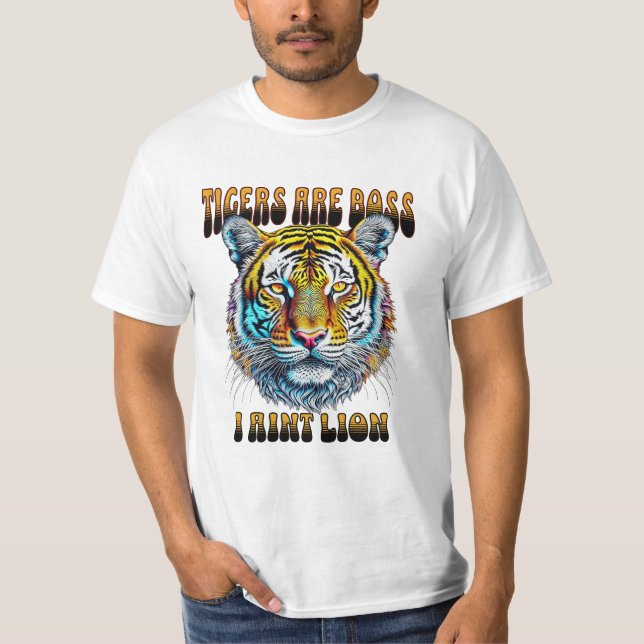 Camiseta Tigres são Chefe | I Leão De Tonalidade (Frente)