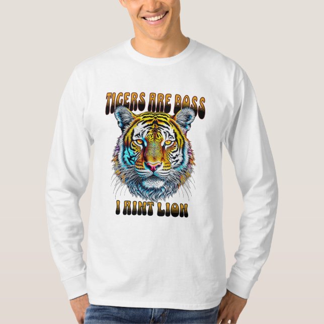 Camiseta Tigres são Chefe | I Leão De Tonalidade (Frente)