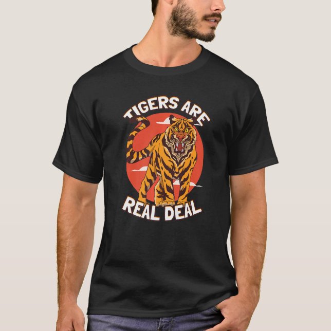 Camiseta Tigres São Verdadeiros Prêmios De Tigre De Bengala (Frente)