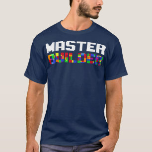 Camiseta Tijolo de Brinquedos para Crianças de Bloco de Cor