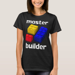 Camiseta Tijolo de Brinquedos para Crianças de Bloco de Cor
