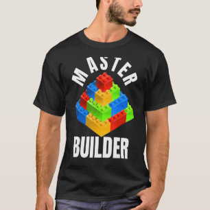 Camiseta Tijolo de Brinquedos para Crianças de Bloco de Cor