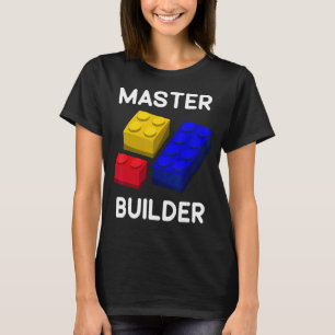 Camiseta Tijolo de Brinquedos para Crianças de Bloco de Cor