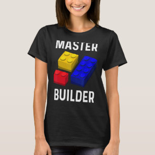 Camiseta Tijolo de Brinquedos para Crianças de Bloco de Cor