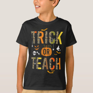 Camiseta Tijolo Leopardo Ou Ensino De Ensino De Halloween Q