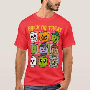 Camiseta Tijolo ou Guloseima Blocos de Construção do Mestre