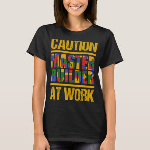 Camiseta Tijolos dos blocos componentes do Master Builder 1