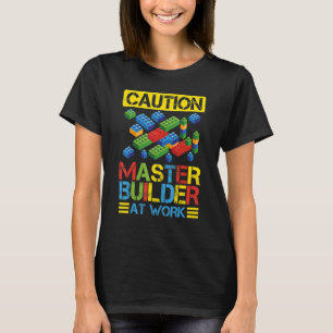 Camiseta Tijolos dos blocos componentes do Master Builder 6