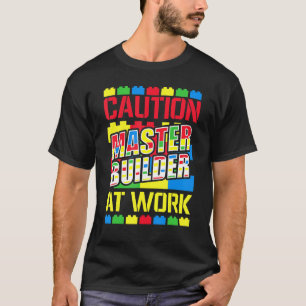 Camiseta Tijolos dos blocos componentes do Master Builder 7