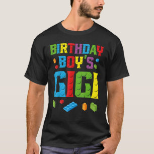 Camiseta Tijolos para Construção Gigi do Aniversário do Mas