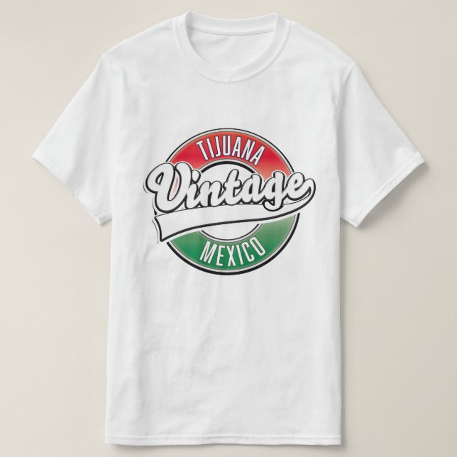 Camiseta Tijuana méxico Vintage logo. (Frente do Design)