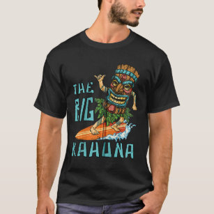 Camiseta Tiki Big Kahuna Surfer Funny Tropical Hawaiian Fat