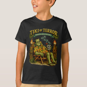 Camiseta Tiki do Terror Monstro Luau Havaiano Verão