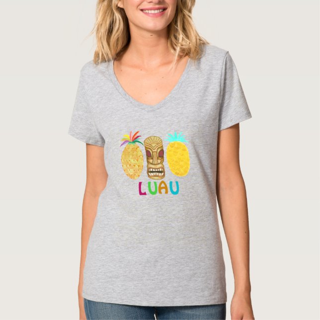 Camiseta Tiki Pineapple Luau (Frente)