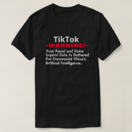Camiseta TikTok, China comunista reúne seu T facial/de voz