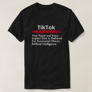 Camiseta TikTok, China comunista reúne seu T facial/de voz