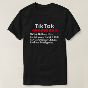 Camiseta TikTok reúne seus dados faciais e de voz