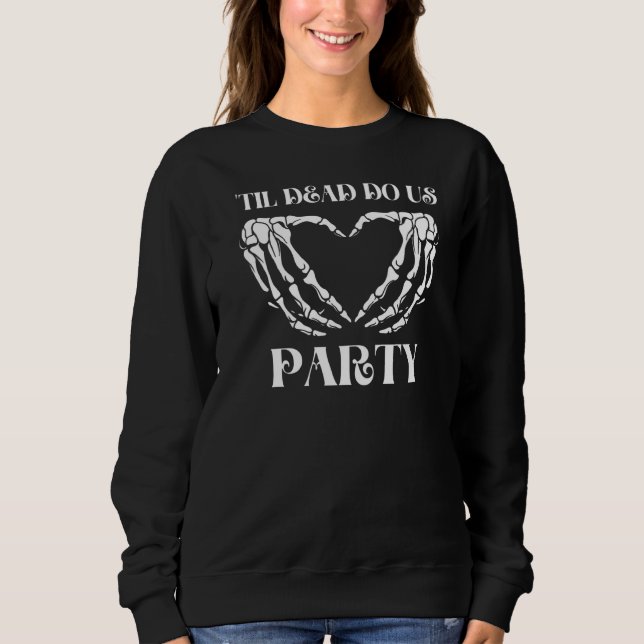 Camiseta Til Death Do U Party Bride Skeleton (Frente)