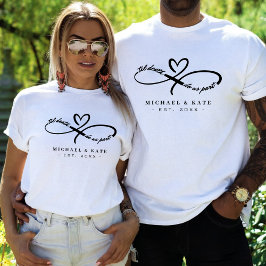 Camiseta Til Death Do Us Part Infinity Símbolo Heart Weddin