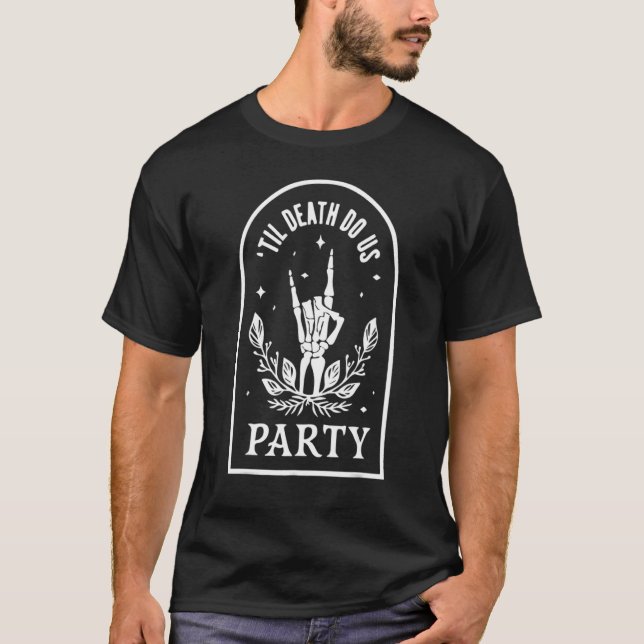 Camiseta Til Death Do Us Party Bachelorette Matching Bridal (Frente)
