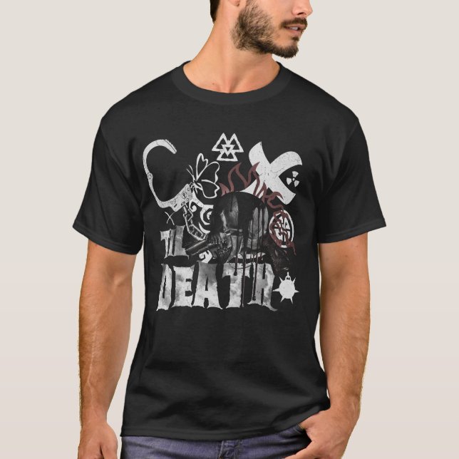 Camiseta Til Death Skull Gothic Festa de Solteiro  (Frente)