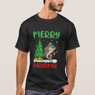 Camiseta Tilapia Fish Tree Xmas Sweater Men Mulheres Feias