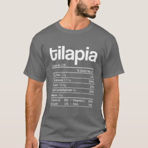 Camiseta Tilapia Nutrição Fato Engraçado Natal de Ação