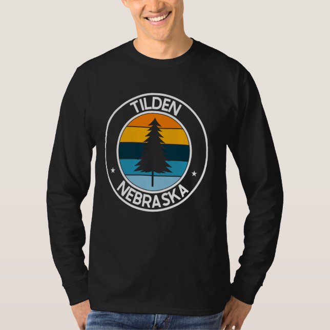 Camiseta Tilden Nebraska NE USA City Pride Retro Sunset (Frente)