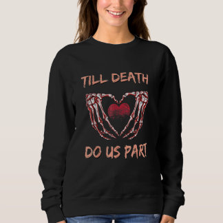 Camiseta Till Death Do Us Part Skeleton Heart Hands Valenti